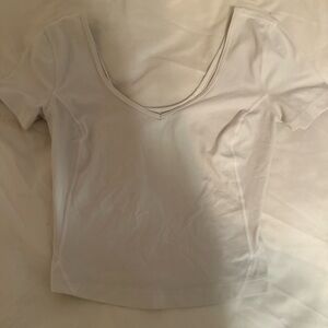 Lululemon White U-Neck Top